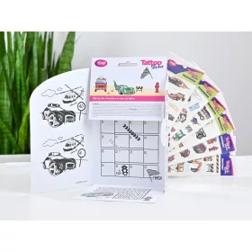 Fahrzeuge Tattoo Aufkleber Set