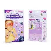 Schmetterlinge und Blumen Tattoo Sticker Set