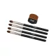 5-teiliges Pinselset (4 Flachpinsel + 1 Abstaubpinsel)