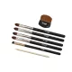 6-teiliges Pinselset (4 flache + 1 Staubpinsel + 1 schräger Pinsel) mit Reparaturstift