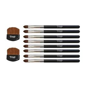 10-teiliges Pinselset (8 flache + 2 Abstaubpinsel)