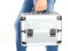 Kleiner Kosmetikkoffer Glitzerndes Silber