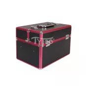 Großer Kosmetikkoffer Schwarz-Rosa