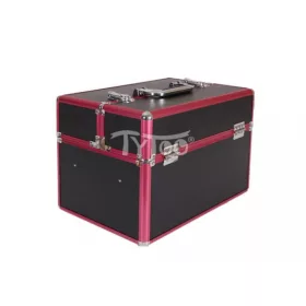Großer Kosmetikkoffer Schwarz-Rosa