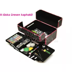 Großer Kosmetikkoffer Schwarz-Rosa