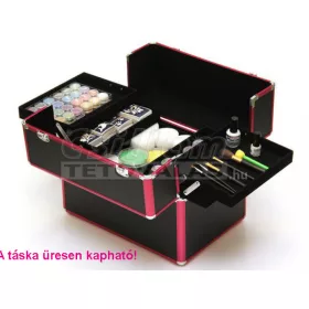Großer Kosmetikkoffer Schwarz-Rosa