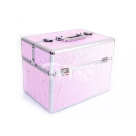 Großer Kosmetikkoffer Glitzerndes Rosa
