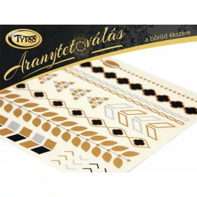 Gold-Tattoo 21x15cm Armband, Fußkettchen
