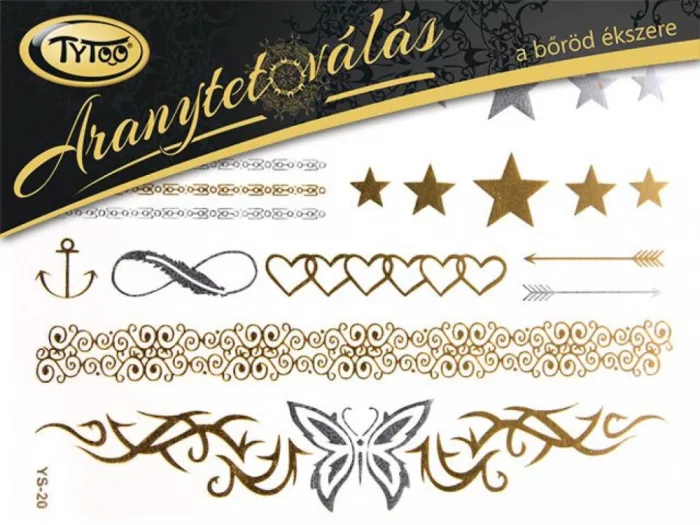 Gold-Tattoo 21x15cm