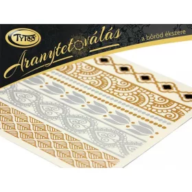 Gold-Tattoo 21x15cm Armband, Fußkette