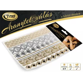 Gold-Tattoo 21x15cm Armband, Fußkette