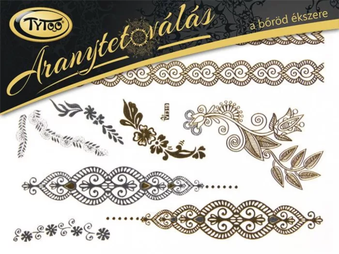 Gold-Tattoo 21x15cm