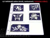 Weißer Schablonenhalter 6 x 2 Taschen Weiß, GROSS
