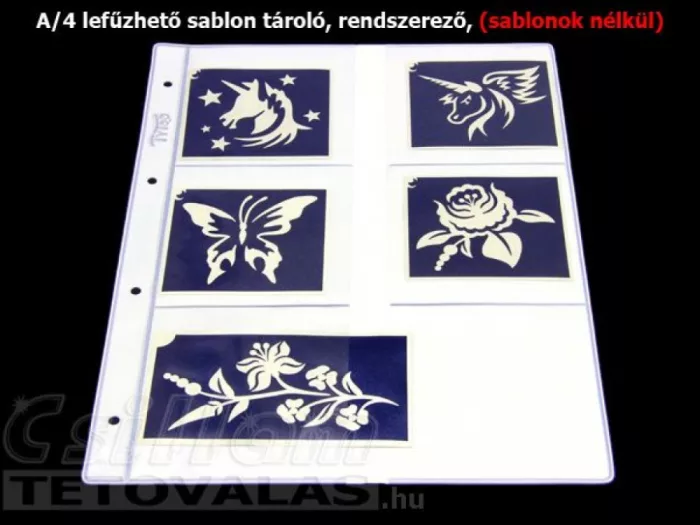 Weißer Schablonenhalter 6 x 2 Taschen Weiß, GROSS