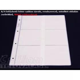 Weißer Schablonenhalter 6 x 2 Taschen Weiß, GROSS