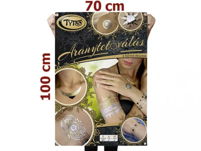 Goldtattoo-Banner für Außenbereich 70x100cm