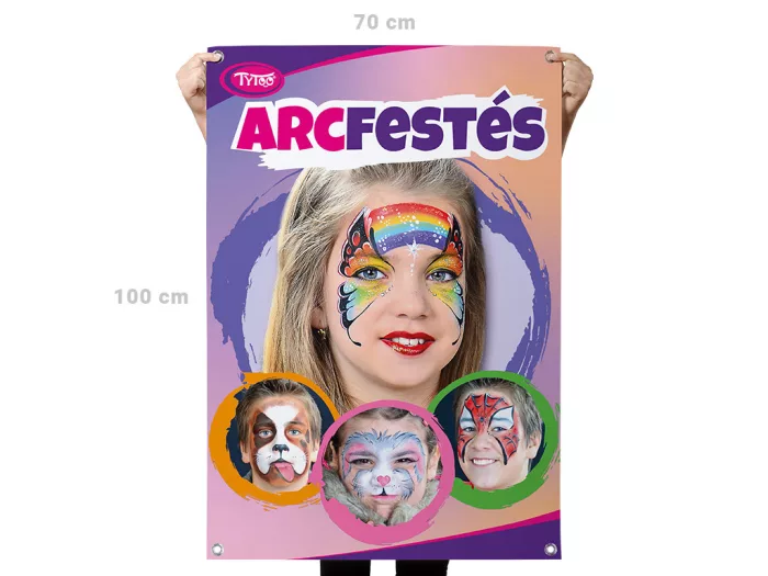 Gesichtsfarbe Banner für draußen 70x100cm