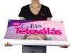 Glitzertattoo-Banner für draußen 70x100cm