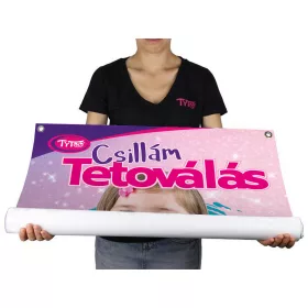 Glitzertattoo-Banner für draußen 70x100cm