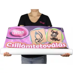 Glitzertattoo-Banner für draußen 70x100cm