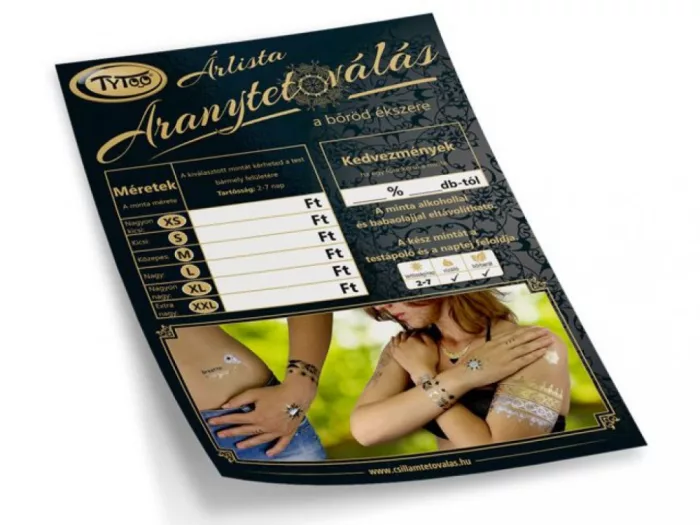 TyToo Gold-Tattoo-Preisliste A/4