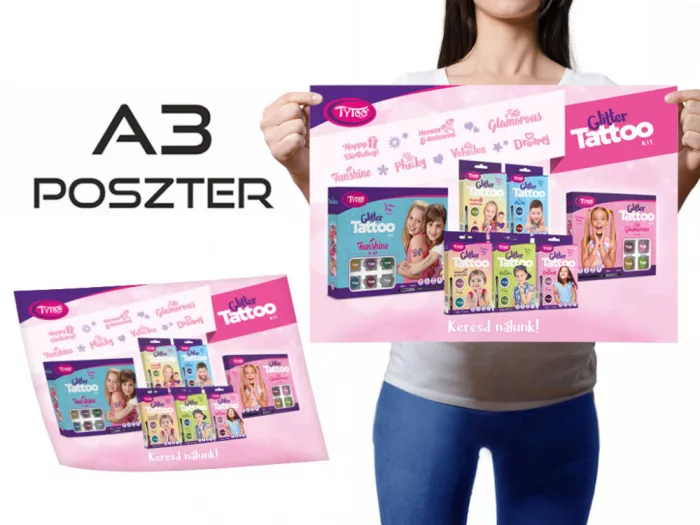 Glitzertattoo Poster - TyToo neues Design