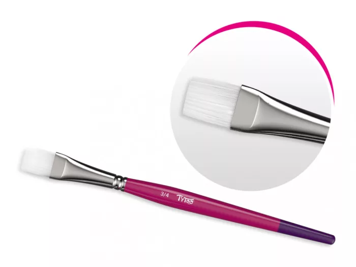 TyToo Flacher Pinsel 3/4 für Gesichtsbemalung