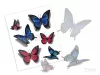 Blaue und Rote Schmetterling Tattoo-Aufkleber