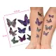 Lila und Grüne Schmetterling Tattoo-Aufkleber