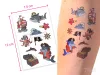 Piraten Haie und Schatztruhe Sticker Tattoos