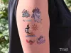 Piratenhaie mit Karte Tattoo-Aufkleber