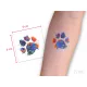 Bunte Pfoten Sticker-Tattoo