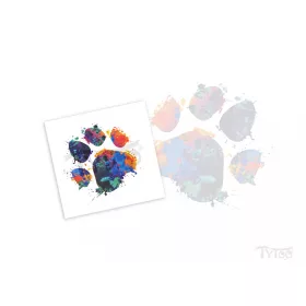 Bunte Pfoten Sticker-Tattoo