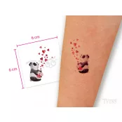 Panda Aufklebe-Tattoo