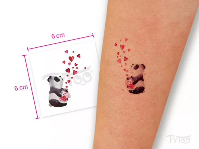 Panda Aufklebe-Tattoo