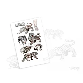 Silberne Tiger Tattoo-Aufkleber