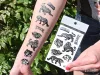Silberne Tiger Tattoo-Aufkleber