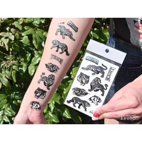 Silberne Tiger Tattoo-Aufkleber