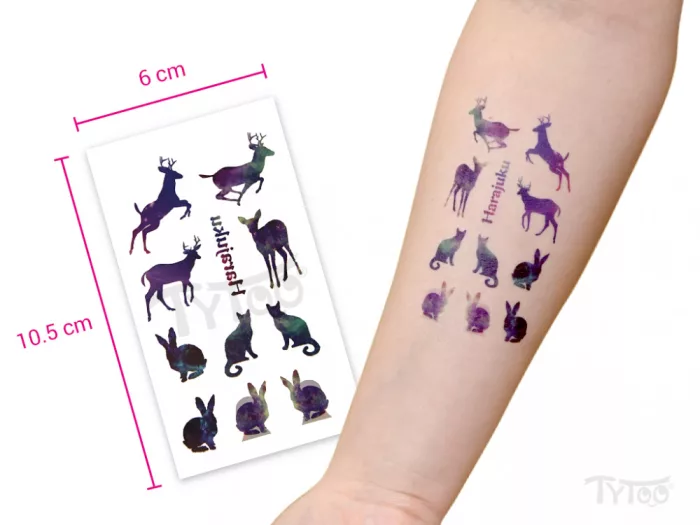 Himmel Muster Tiere Aufklebe-Tattoo