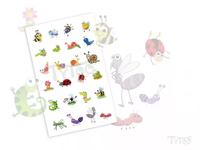 Insekten und Käfer Sticker-Tattoos