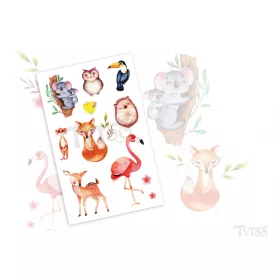 Tiere mit Flamingo Tattoo Sticker