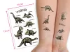 Leuchtende Dinosaurier Tattoo-Aufkleber