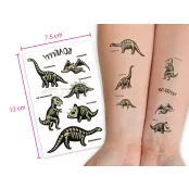Leuchtende Dinosaurier Tattoo-Aufkleber