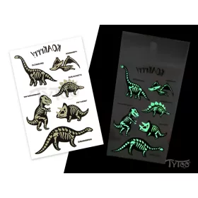 Leuchtende Dinosaurier Tattoo-Aufkleber