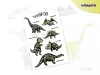 Leuchtende Dinosaurier Tattoo-Aufkleber