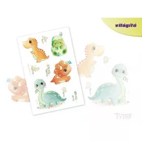 Leuchtende Baby-Dinosaurier Tattoo-Aufkleber