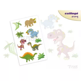 Mini Dinosaurier Sticker-Tattoo