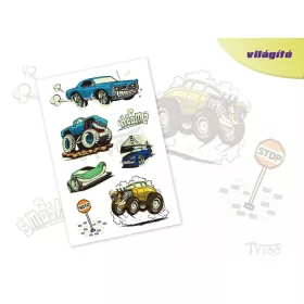 Leuchtende Monster Truck Sticker Tattoos