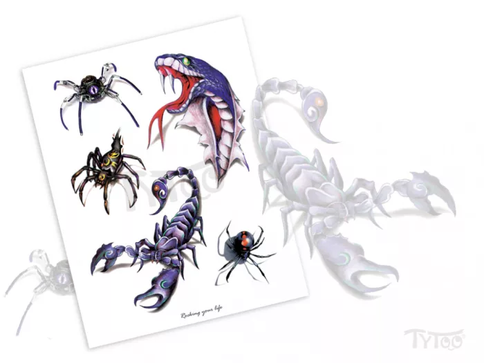 Kriechende Tiere Sticker Tattoos
