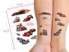 Leuchtende Rennwagen Tattoo-Aufkleber